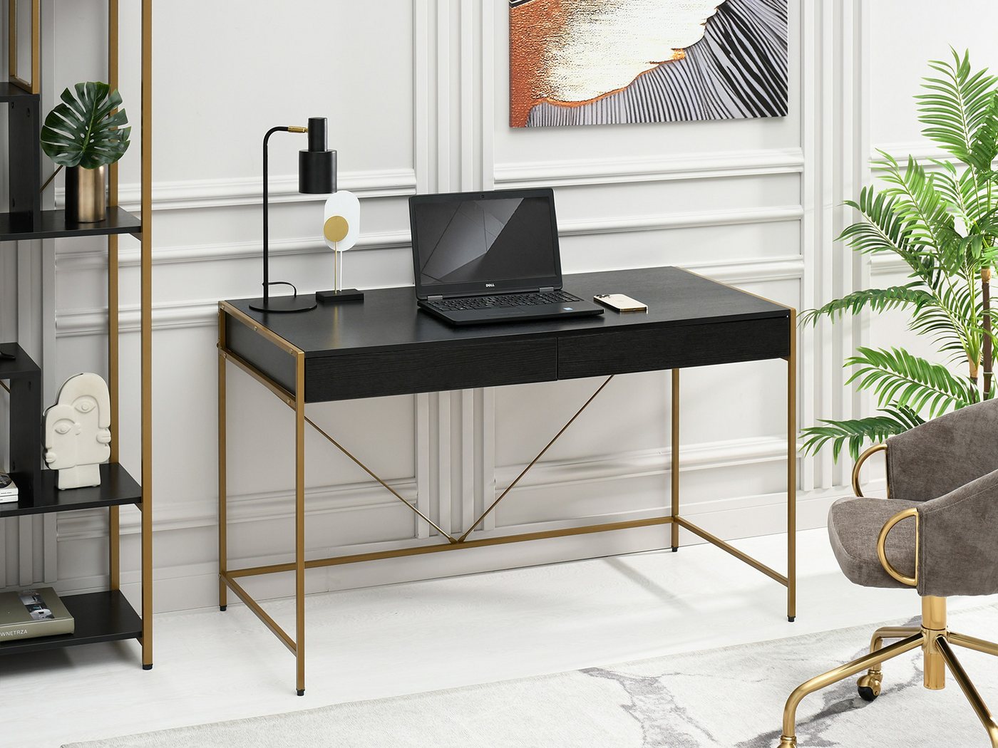 Compleo Schreibtisch mit 2 Schubladen, Breite: 123 cm, Modern design – Bild 2 von 5