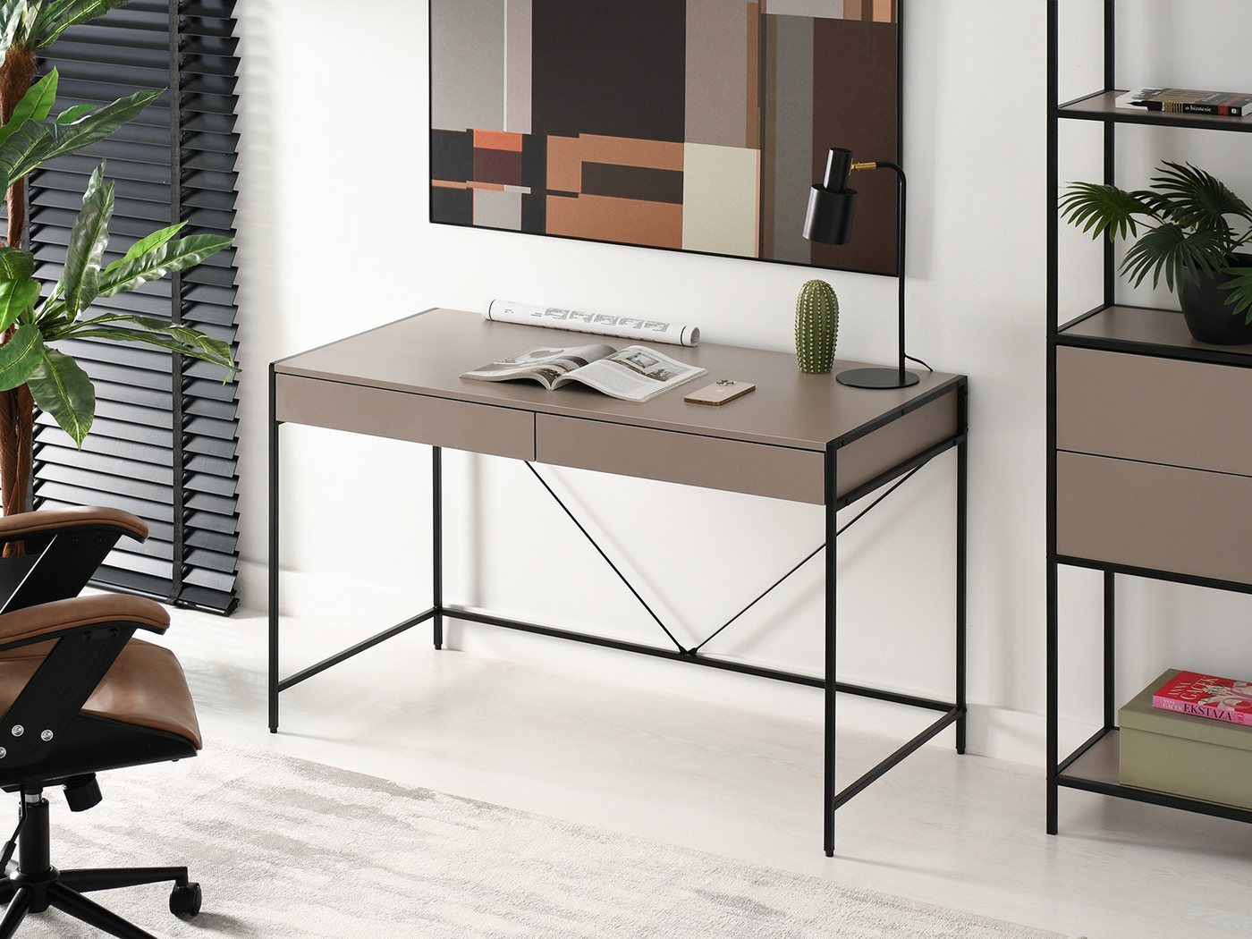Compleo Schreibtisch mit 2 Schubladen, Breite: 123 cm, Modern design – Bild 2 von 5