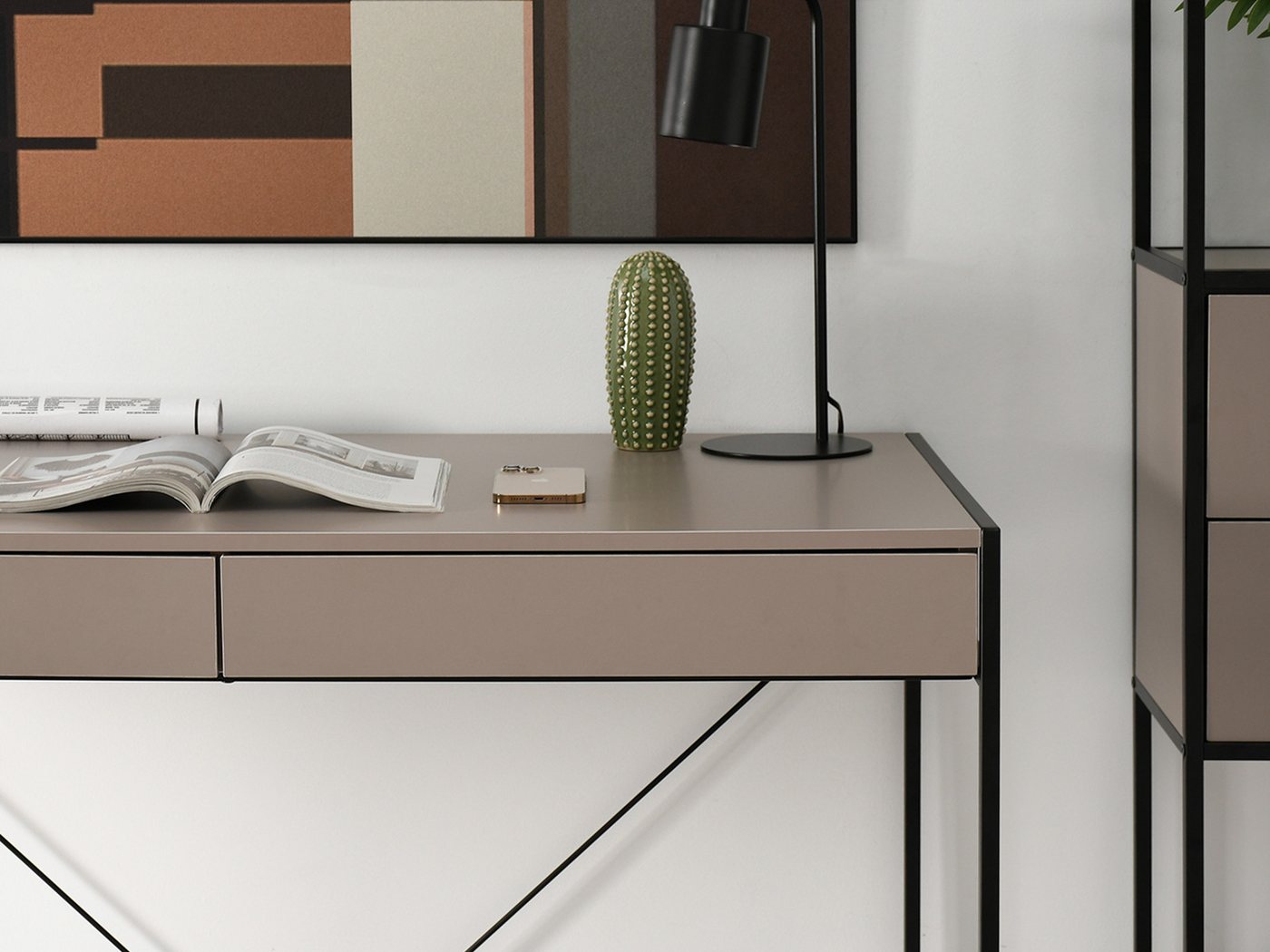 Compleo Schreibtisch mit 2 Schubladen, Breite: 123 cm, Modern design – Bild 5 von 5