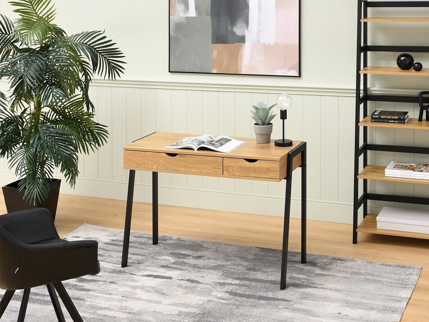 Compleo Schreibtisch mit 2 Schubladen, Modern und geräumig LUNDS – Bild 2 von 5