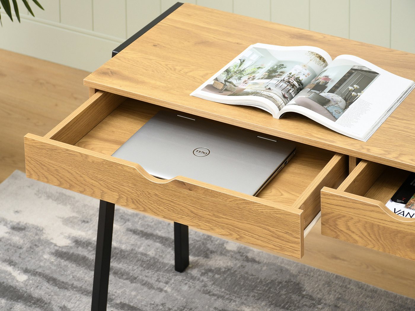 Compleo Schreibtisch mit 2 Schubladen, Modern und geräumig LUNDS – Bild 5 von 5