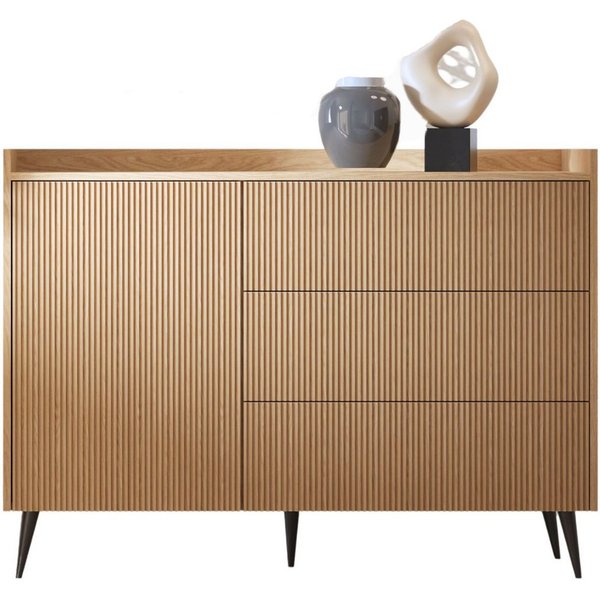 Compleo Schubkastenkommode mit 3 Schubladen, Japandi design, Sideboard modern MODE