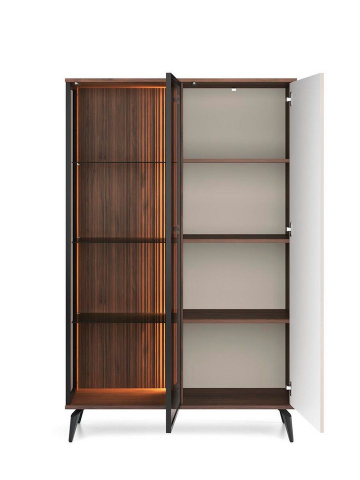 Compleo Standvitrine Vitrine moderne Vitrine mit Lamellen VIVIN – Bild 4 von 5