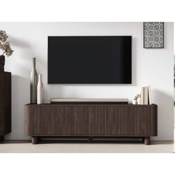 Compleo TV-Schrank 180 cm breit, Lowboard Nussbaum oder Kaschmir Japandi Design