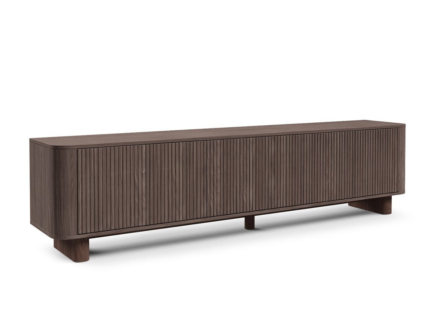 Compleo TV-Schrank 180 cm breit, Lowboard Nussbaum oder Kaschmir Japandi Design – Bild 3 von 3