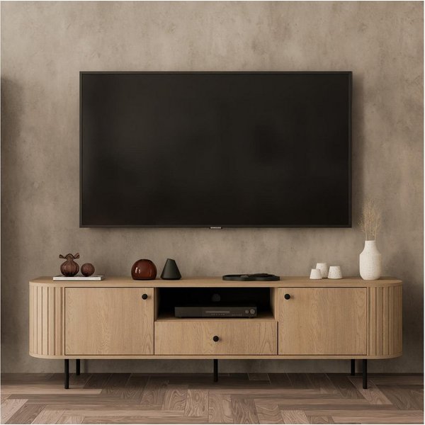 Compleo TV-Schrank 180 cm breit Eiche cremona, Elegant design, Natural, Lowboard