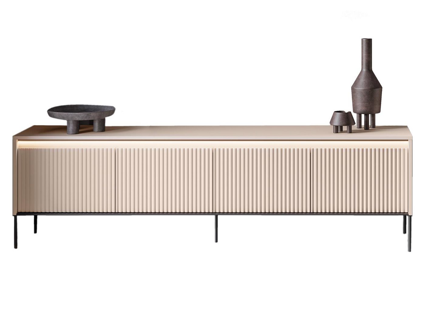 Compleo TV-Schrank FLORE, TV-Tisch, 4 Türen, Modern Wohnzimmer – Bild 2 von 5