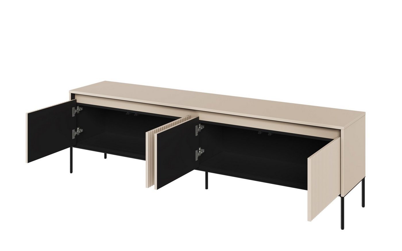 Compleo TV-Schrank FLORE, TV-Tisch, 4 Türen, Modern Wohnzimmer – Bild 3 von 5