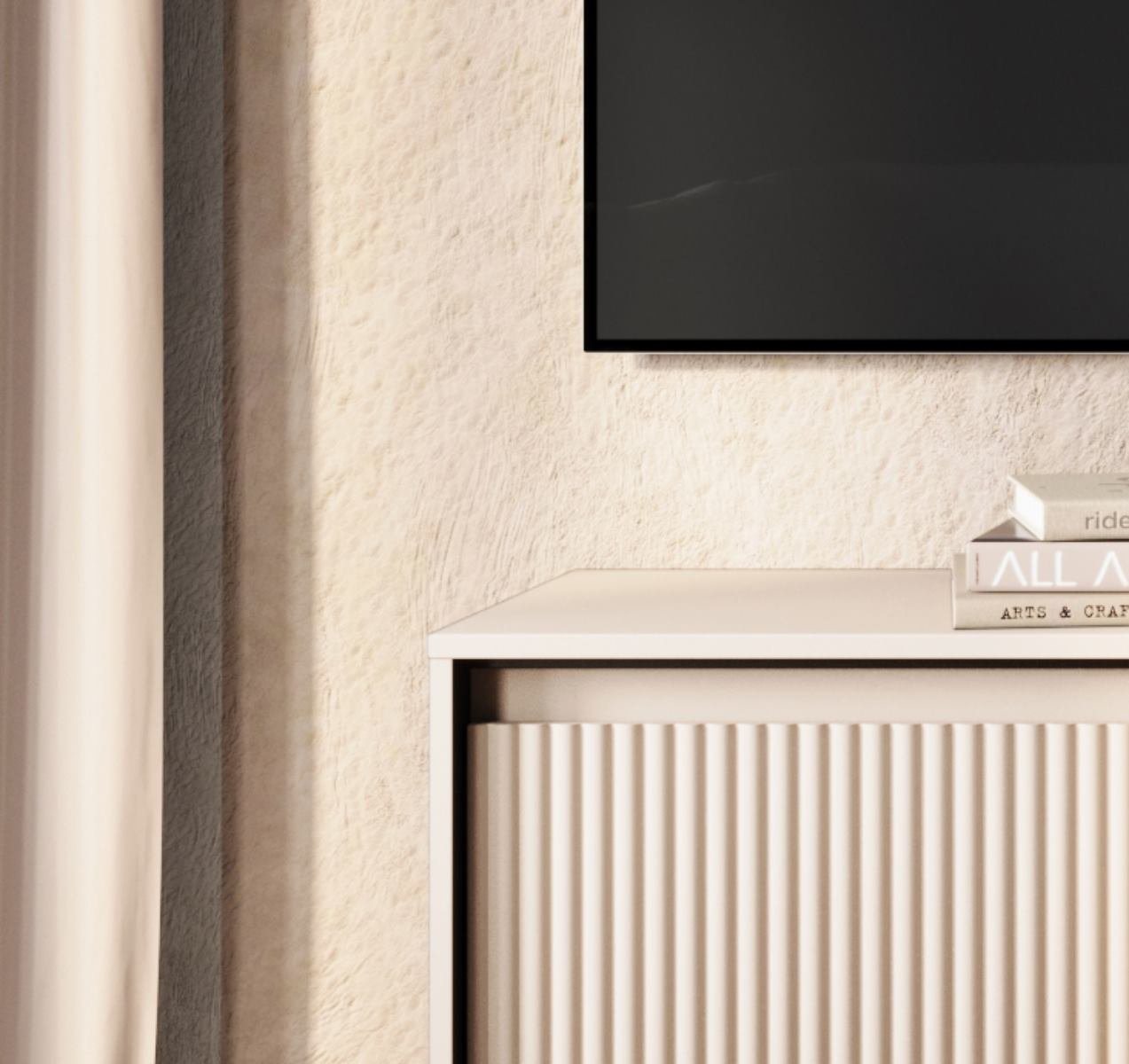 Compleo TV-Schrank FLORE, TV-Tisch, 4 Türen, Modern Wohnzimmer – Bild 4 von 5