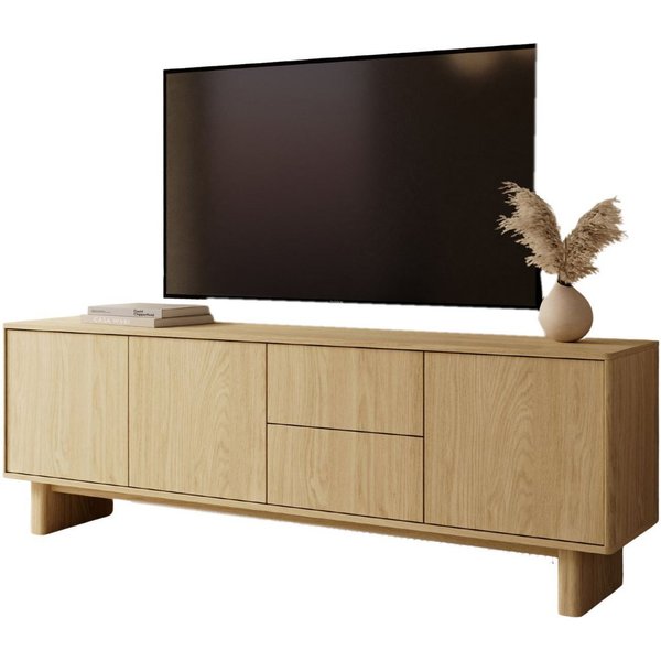 Compleo TV-Schrank mit 2 Schubladen, Lowboard elegant mit 3 Türen VELINO