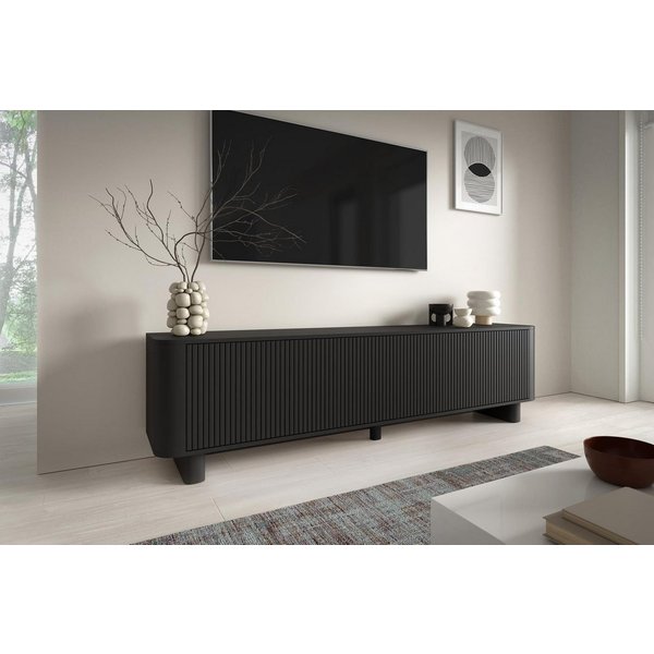Compleo TV-Schrank modern und Japandi Design, Lowboard 200 cm breit MADE IN EU, TOPSELLER