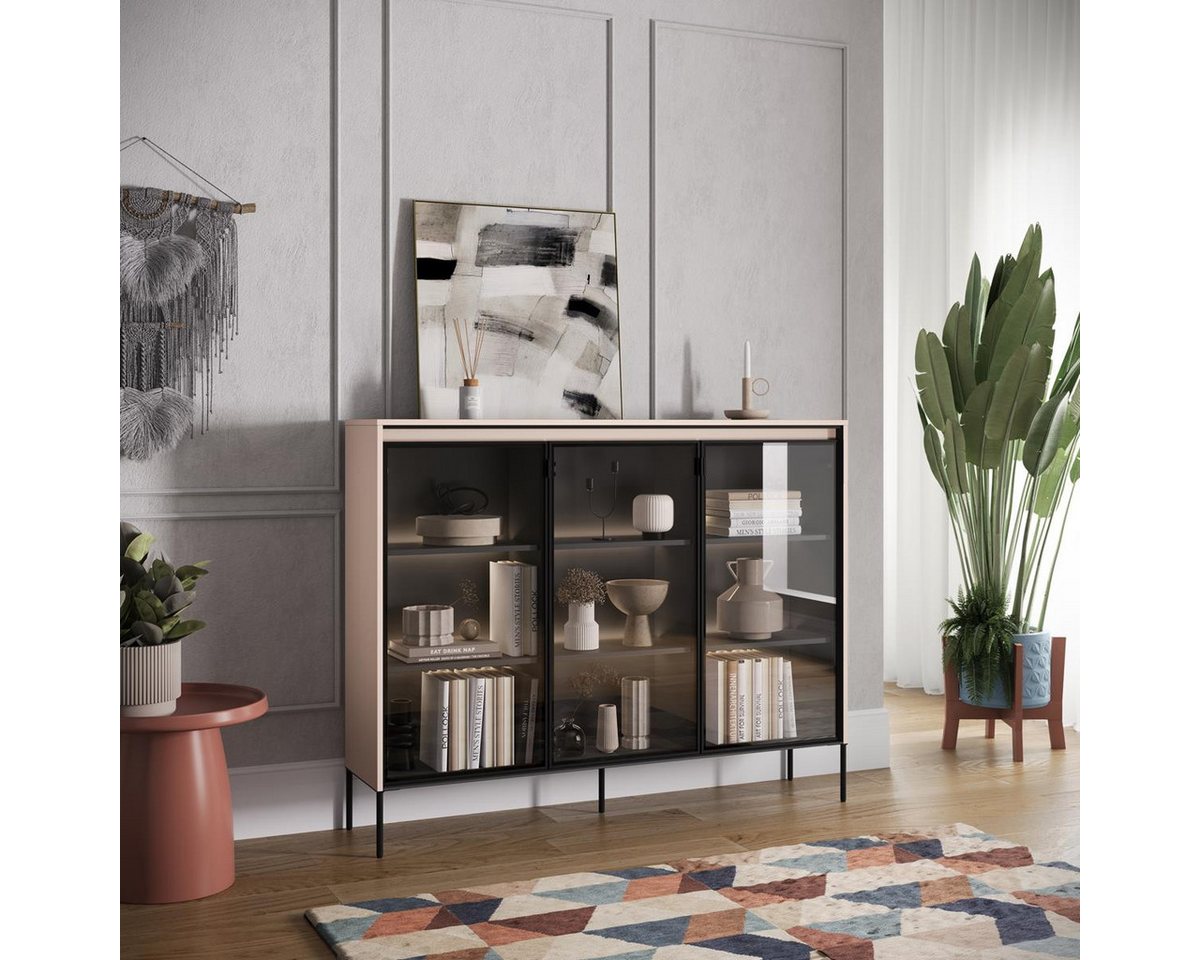 Compleo Vitrine FLORE Moderne Standvitrine mit gehärtetem Glas – Bild 2 von 4