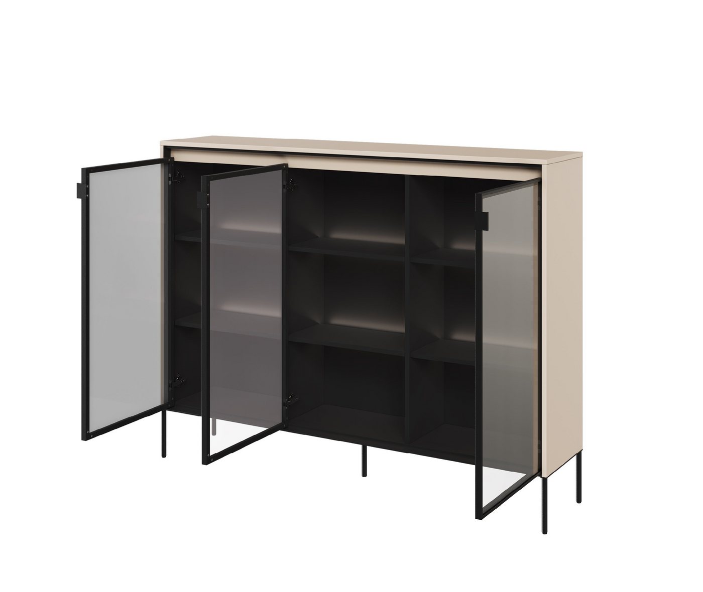 Compleo Vitrine FLORE Moderne Standvitrine mit gehärtetem Glas – Bild 3 von 4