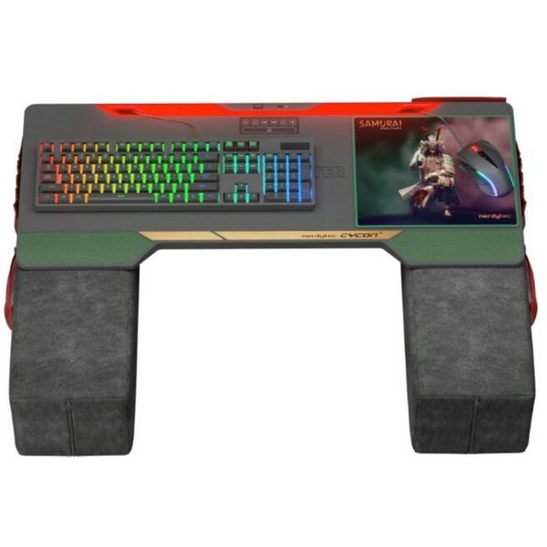 COUCHMASTER Computertisch Couchmaster CYCON³ Samurai Edition - Ergonomisches Gaming Lapdesk (1 Samurai Design Lapoard, 2 Kissen)