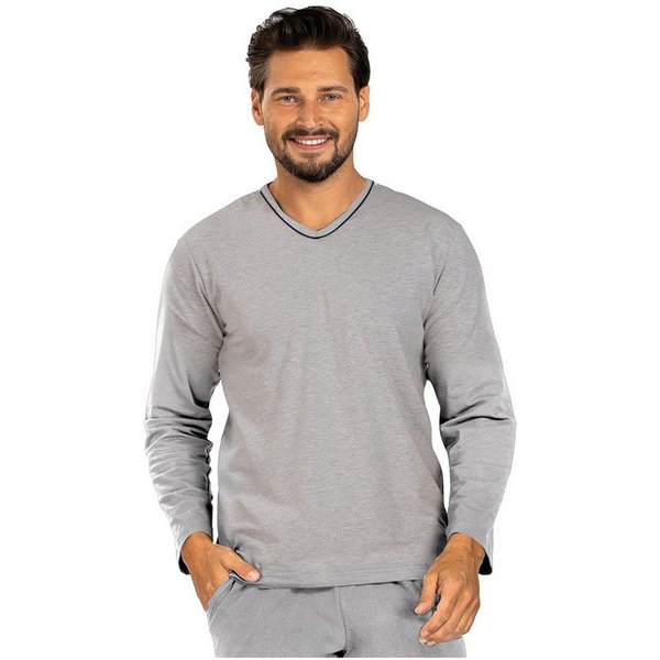 Comte Pyjamaoberteil Mix & Match (Packung, 1-tlg) Herren Pyjamaoberteil Schlafshirt Langarm Baumwolle