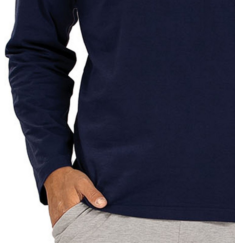 Comte Pyjamaoberteil Mix & Match (Packung, 1-tlg) Herren Pyjamaoberteil Schlafshirt Langarm Baumwolle – Bild 3 von 3