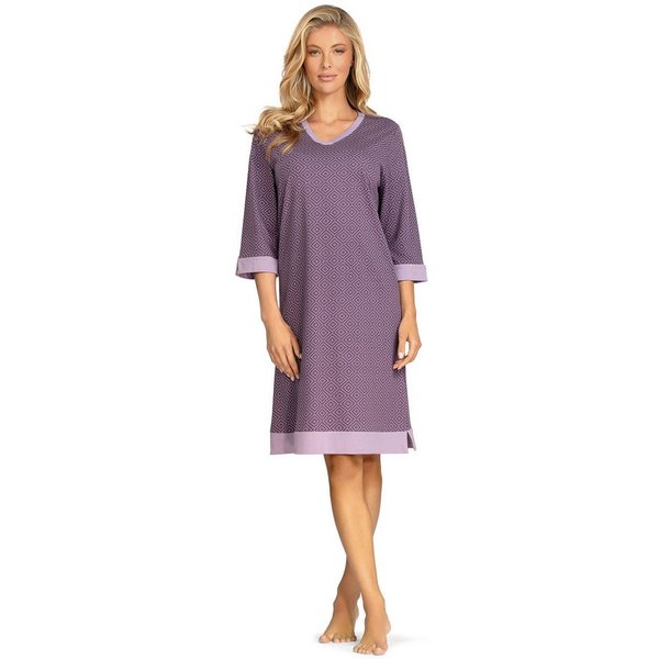 comtessa Nachthemd Mellow Luxe (Set, 1-tlg., 1-teilig) Damen Sleepshirt ca.100cm Schlafshirt Baumwolle 3/4 Arm große Größen