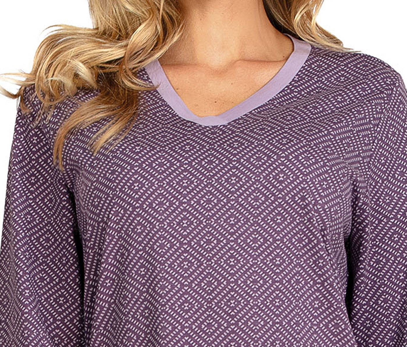 comtessa Nachthemd Mellow Luxe (Set, 1-tlg., 1-teilig) Damen Sleepshirt ca.100cm Schlafshirt Baumwolle 3/4 Arm große Größen – Bild 2 von 3