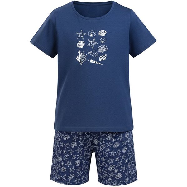 comtessa Schlafanzug Comte Kids (Set, 2 tlg., 2-teilig) Mädchen Pyjama Shorty Kurzarm Baumwolle