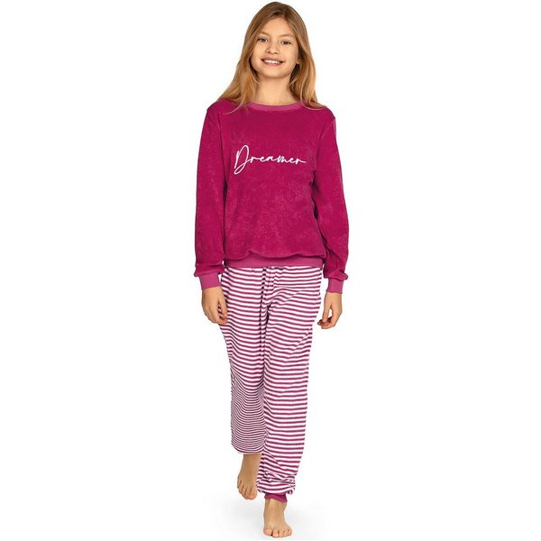 comtessa Schlafanzug Iceberg Buddies (Set, 2 tlg., 2-teilig) Mädchen Pyjama Frottee lang Langarm Baumwolle Winter