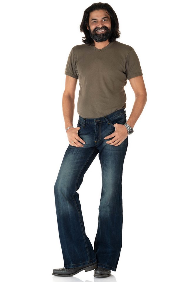 Comycom Bootcut-Jeans Herren STAR CUT BURN – Bild 4 von 5