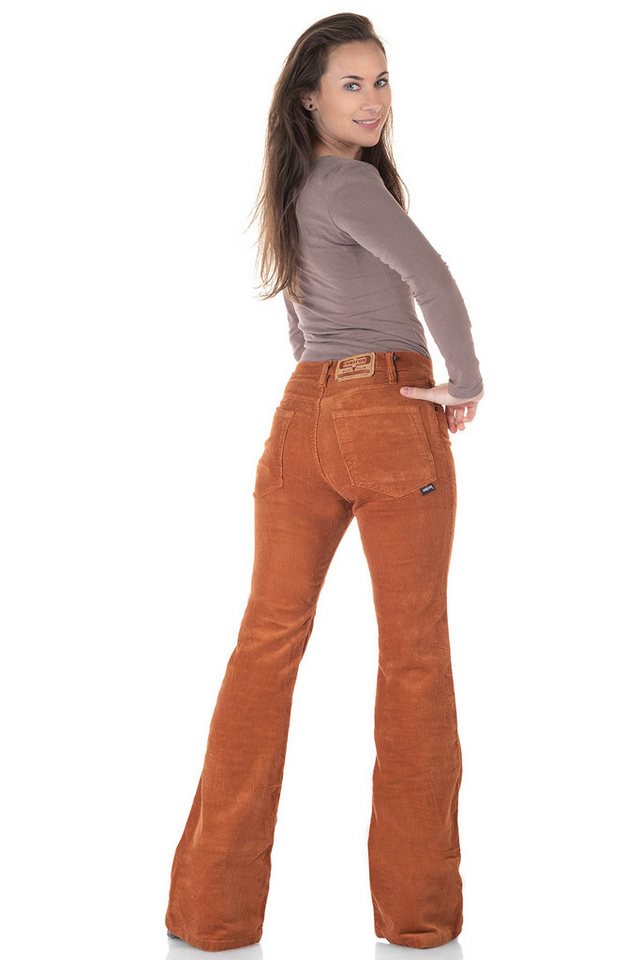 Comycom Cordhose Damen Bootcut mittelbraun – Bild 5 von 5