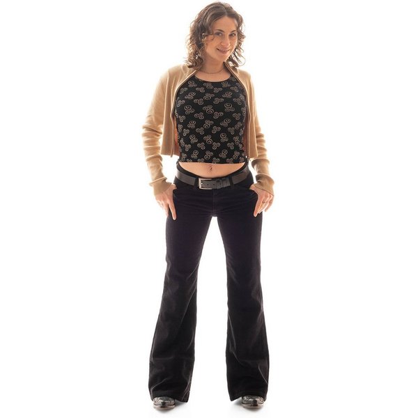 Comycom Cordhose Damen Bootcut schwarz
