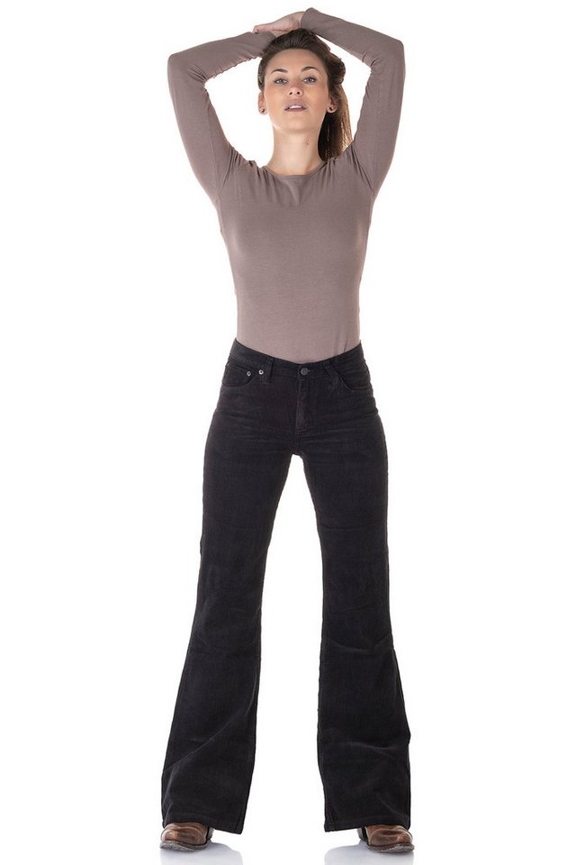 Comycom Cordhose Damen Bootcut schwarz – Bild 4 von 5