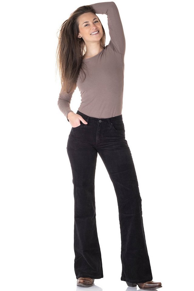 Comycom Cordhose Damen Bootcut schwarz – Bild 5 von 5
