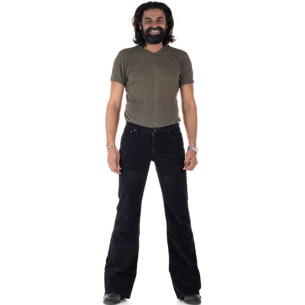 Comycom Cordhose Herren Bootcut schwarz