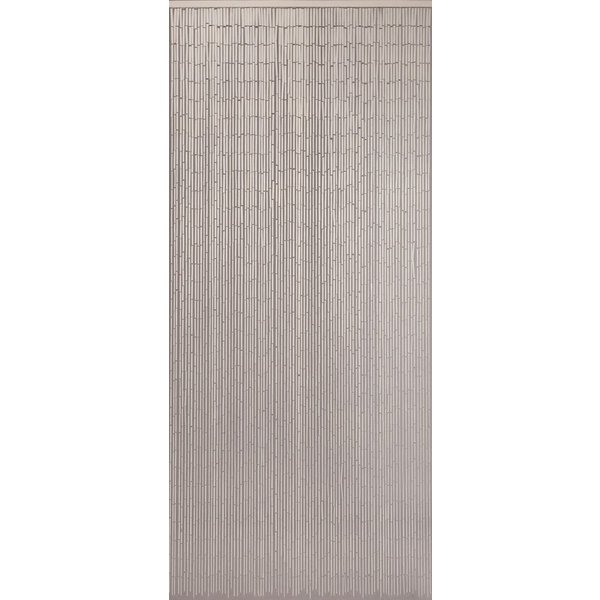 CONACORD Türvorhang Decona Dekovorhang weiß, Hakenaufhängung, halbtransparent, 90 x 200 cm, Bambus - blickdicht dank hoher Stranganzahl