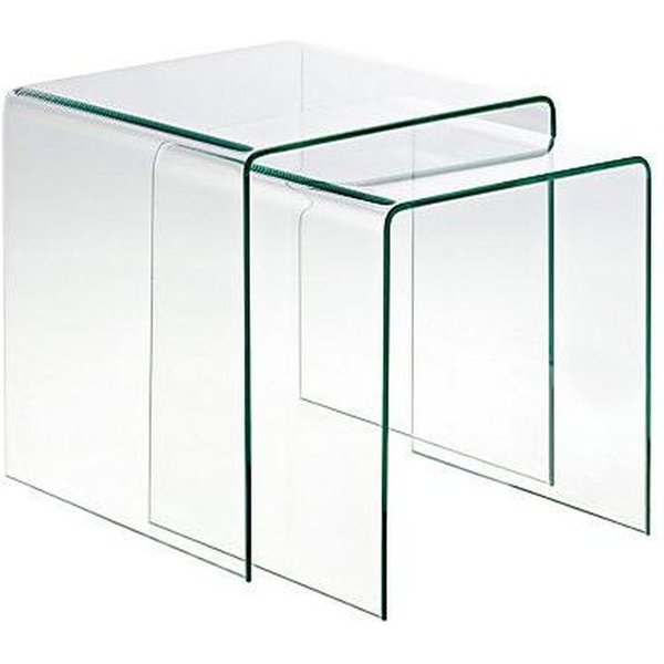 Concept GmbH Beistelltisch in Klarglas, Glas - 42x42x42cm (BxHxT)