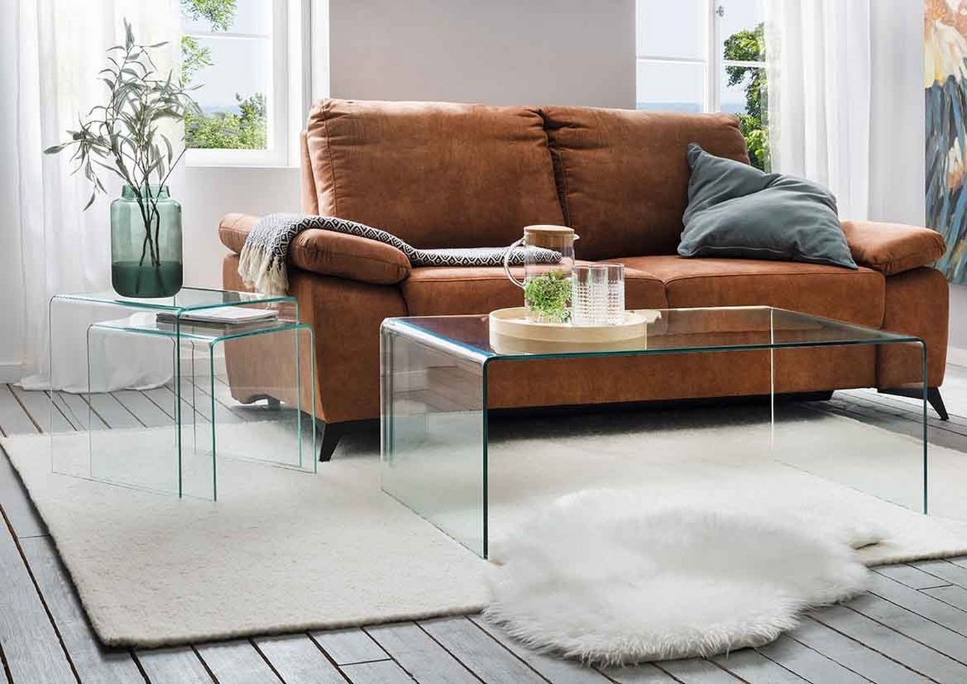 Concept GmbH Beistelltisch in Klarglas, Glas - 42x42x42cm (BxHxT) – Bild 2 von 3