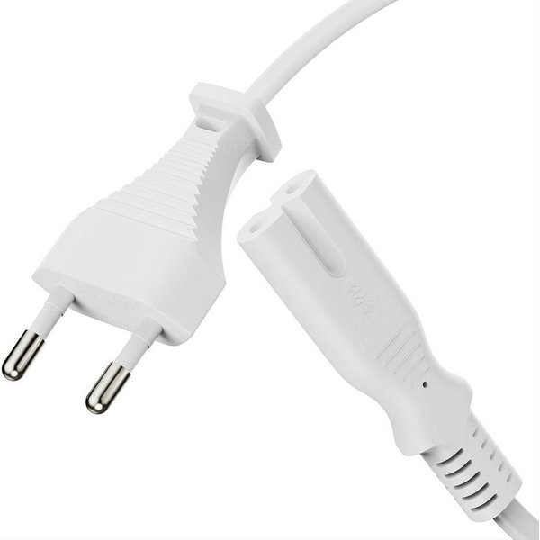 conecto conecto Strom-Kabel, Euro-Stecker gerade auf C7 IEC-Buchse gerade, Stromkabel, (100 cm)