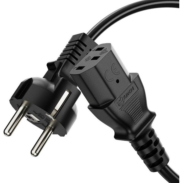 conecto conecto Strom-Kabel, Schutzkontakt-Stecker gerade auf C13 IEC-Buchse Stromkabel, (300 cm)