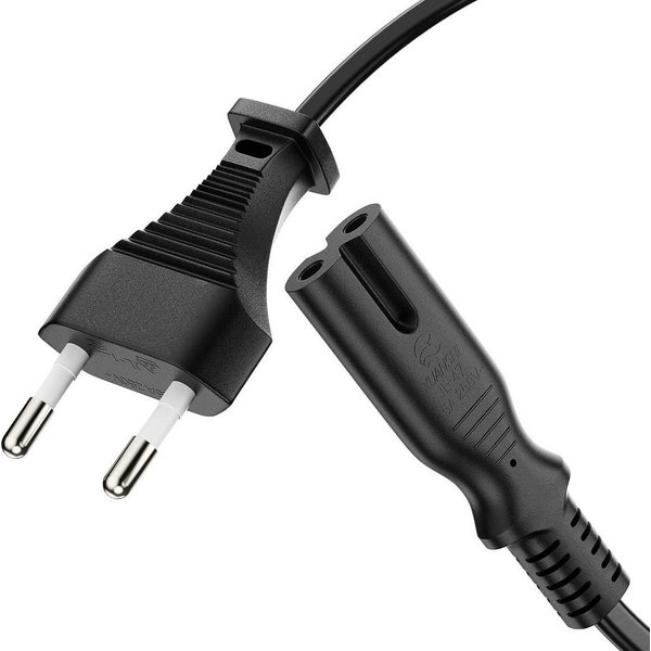 conecto conecto Strom-Kabel, Euro-Stecker gerade auf C7 IEC-Buchse gerade, Stromkabel, (150 cm)