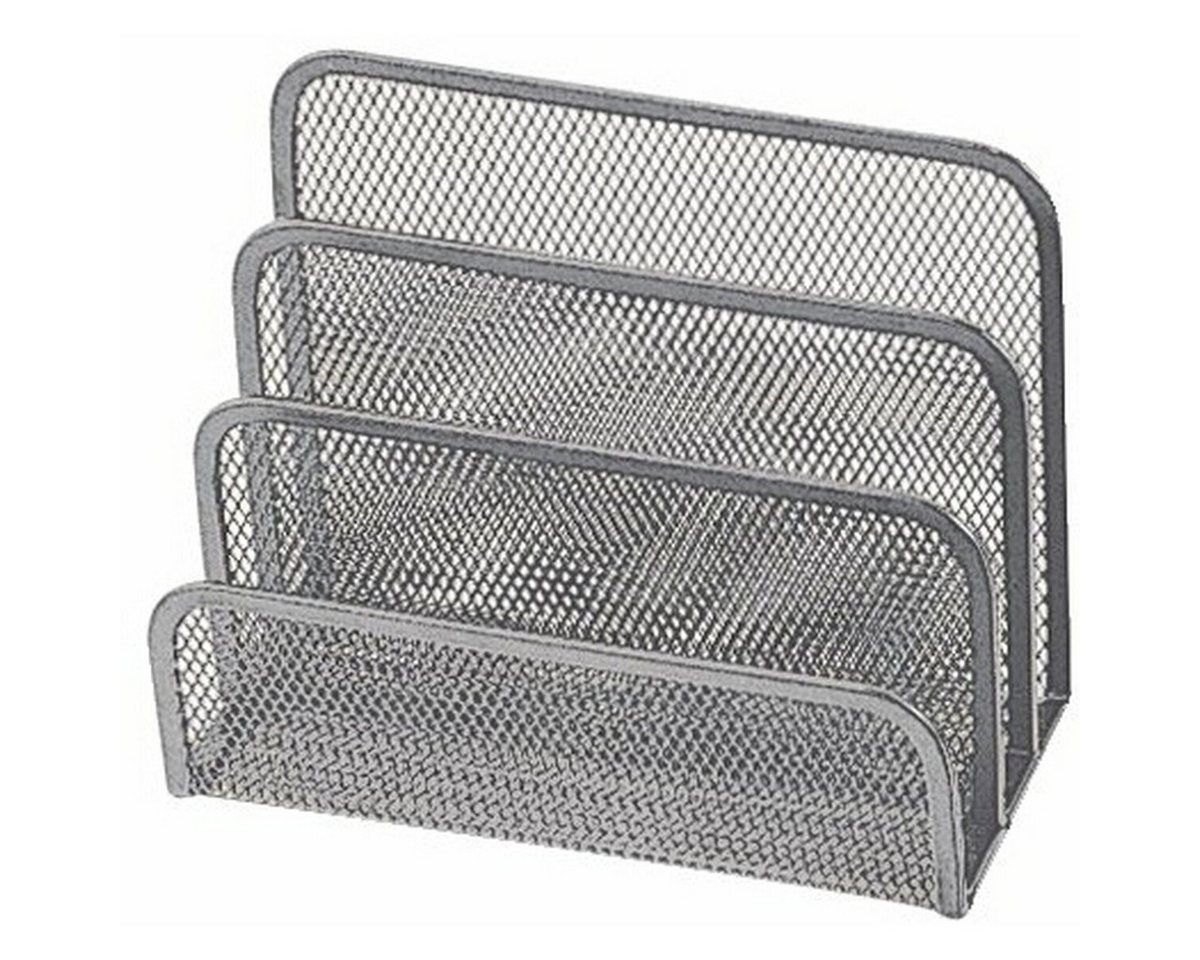 Connect Briefablage Briefständer Metall 3 Fächer silber – Bild 2 von 2