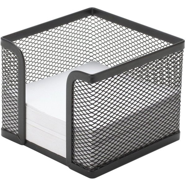 Connect Notizzettel Zettelbox Metall 9,8x8x9,8cm schwarz leer