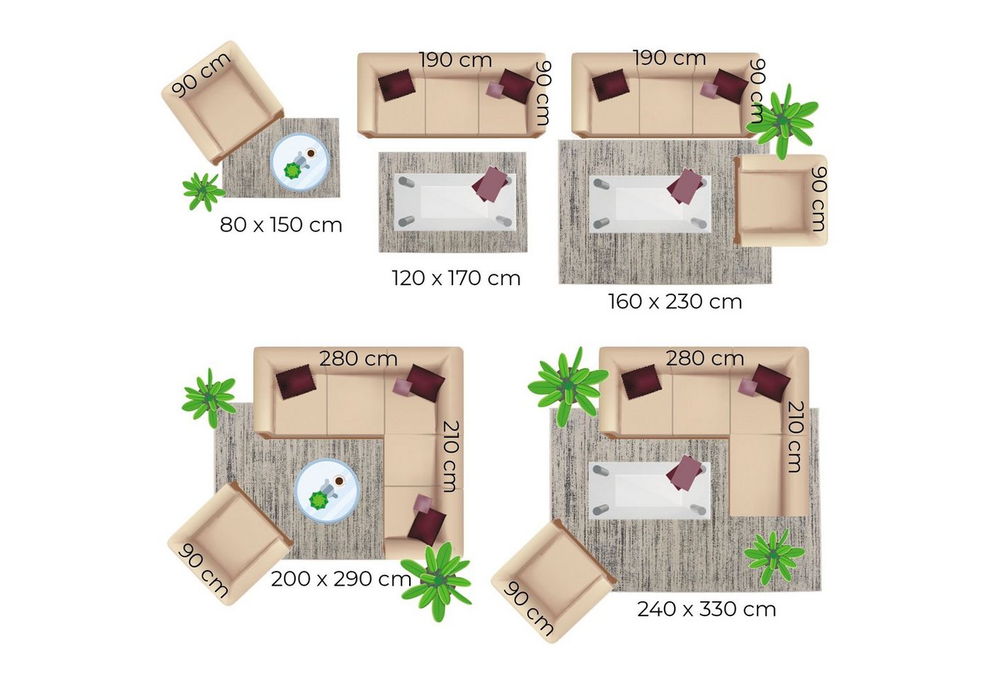 Consilio Concept Fellteppich Teppich Hasenfell Imitat COZY Fell Hochflor rechteckig Höhe: 22 mm – Bild 4 von 4