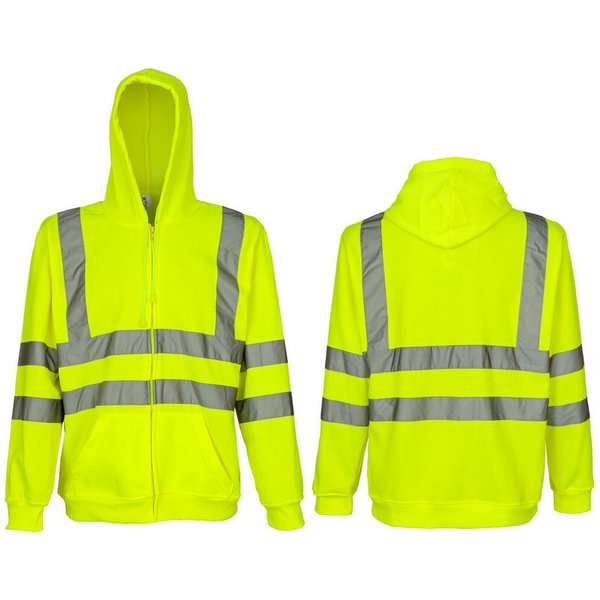 Consorte Arbeitsjacke Pullover Warnschutzpullover Pulli Warnschutz Sweatshirt Gelb Kaputze