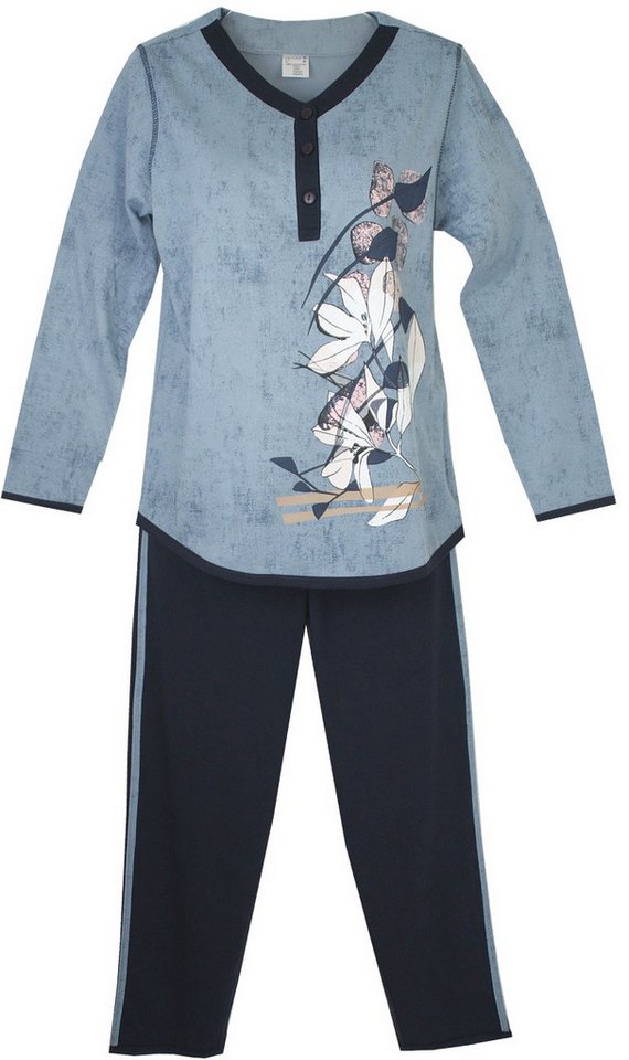 Consult-Tex Pyjama Damen Pyjama, Schlafanzug, Homewear Set DF419 (Packung) aus reiner Baumwolle-Jersey Qualität – Bild 2 von 5