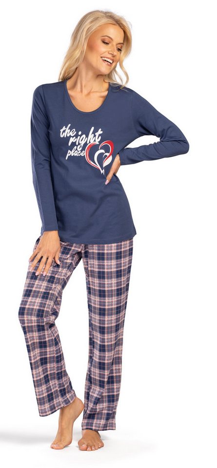 Consult-Tex Pyjama Damen Pyjama, Schlafanzug DW600 (Spar-Set, 2 tlg., 1 Set) aus reiner Baumwolle-Jersey – Bild 2 von 5
