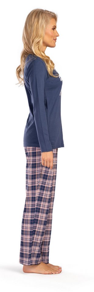Consult-Tex Pyjama Damen Pyjama, Schlafanzug DW600 (Spar-Set, 2 tlg., 1 Set) aus reiner Baumwolle-Jersey – Bild 4 von 5