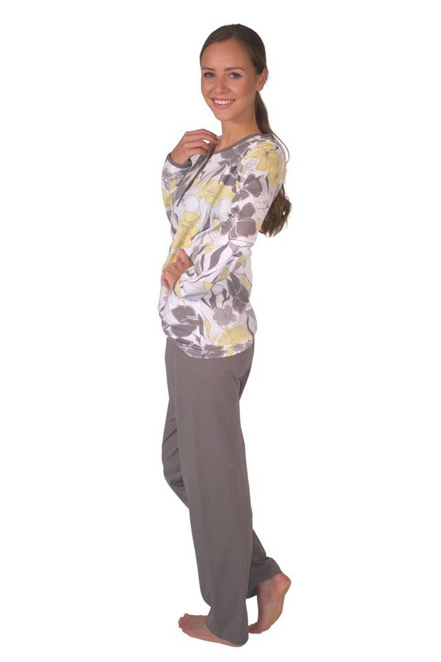 Consult-Tex Pyjama Damen Pyjama, Schlafanzug DF652 aus reiner Baumwolle-Jersey Qualität – Bild 3 von 5