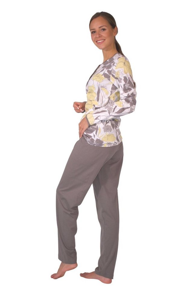 Consult-Tex Pyjama Damen Pyjama, Schlafanzug DF652 aus reiner Baumwolle-Jersey Qualität – Bild 4 von 5