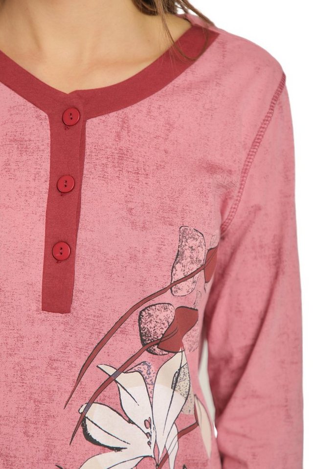 Consult-Tex Pyjama Damen Pyjama, Schlafanzug, Homewear Set DF419 (Packung) aus reiner Baumwolle-Jersey Qualität – Bild 4 von 5