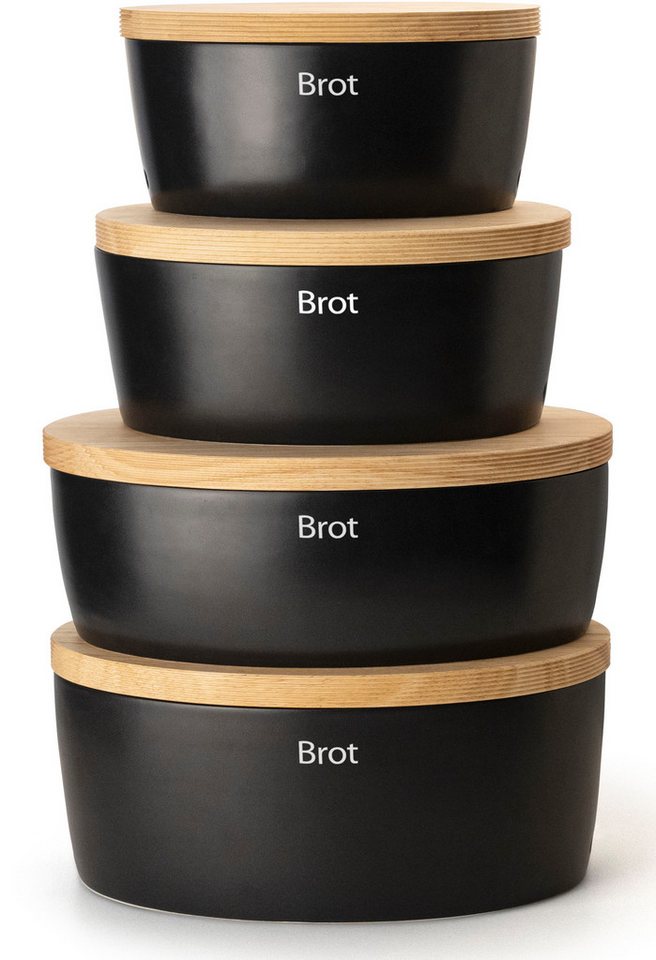 Continenta Brotkasten, Keramik, Massivholz, (1-tlg), Brottopf – Bild 4 von 5