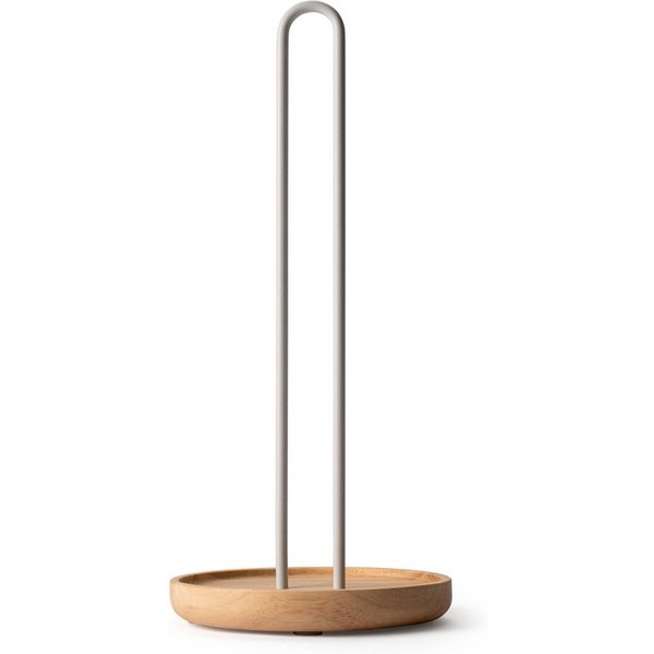 Continenta Küchenrollenhalter Gummibaum-Sockel, (1-St), Ø14x31,6 cm, Silikonfüße, auch für XL-Rollen