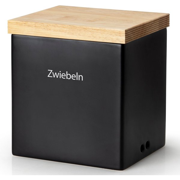 Continenta Vorratsdose, Aluminium, Keramik, Massivholz, (1-tlg), Zwiebeltopf