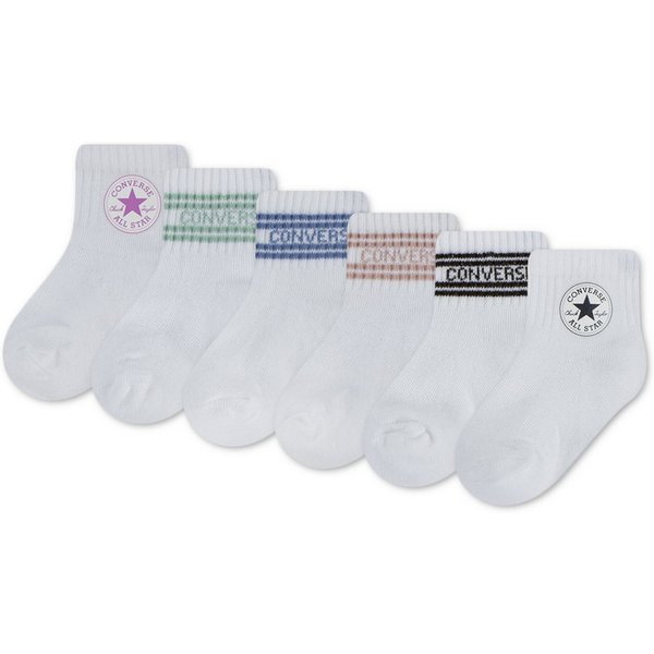 Converse Socken im 6er-Pack, für Babys, aus Baumwolle, Polyester und Elasthan